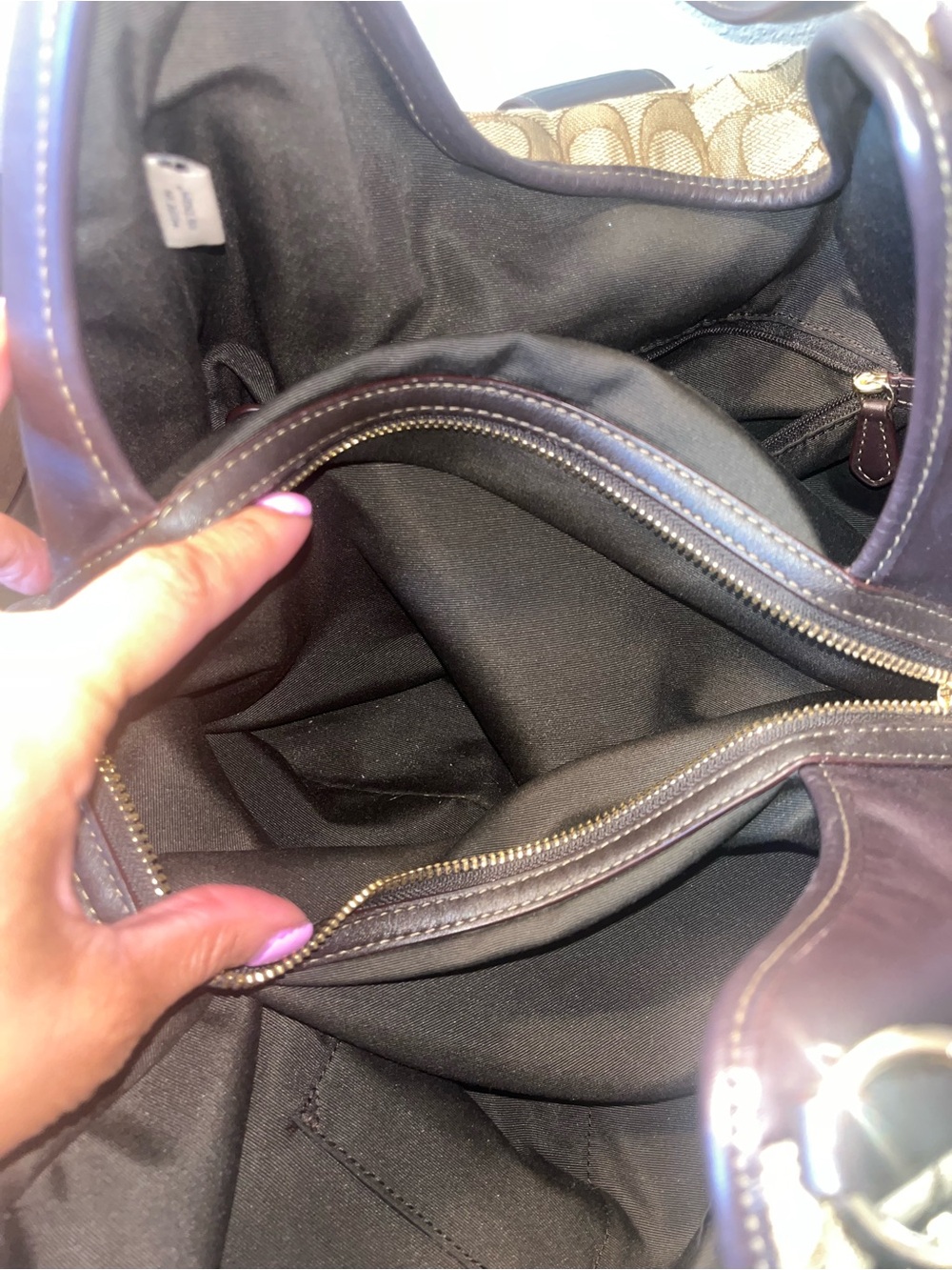 Coach Madison Carlyle Signature Canvas Shoulder Bag - Picture 12 of 16